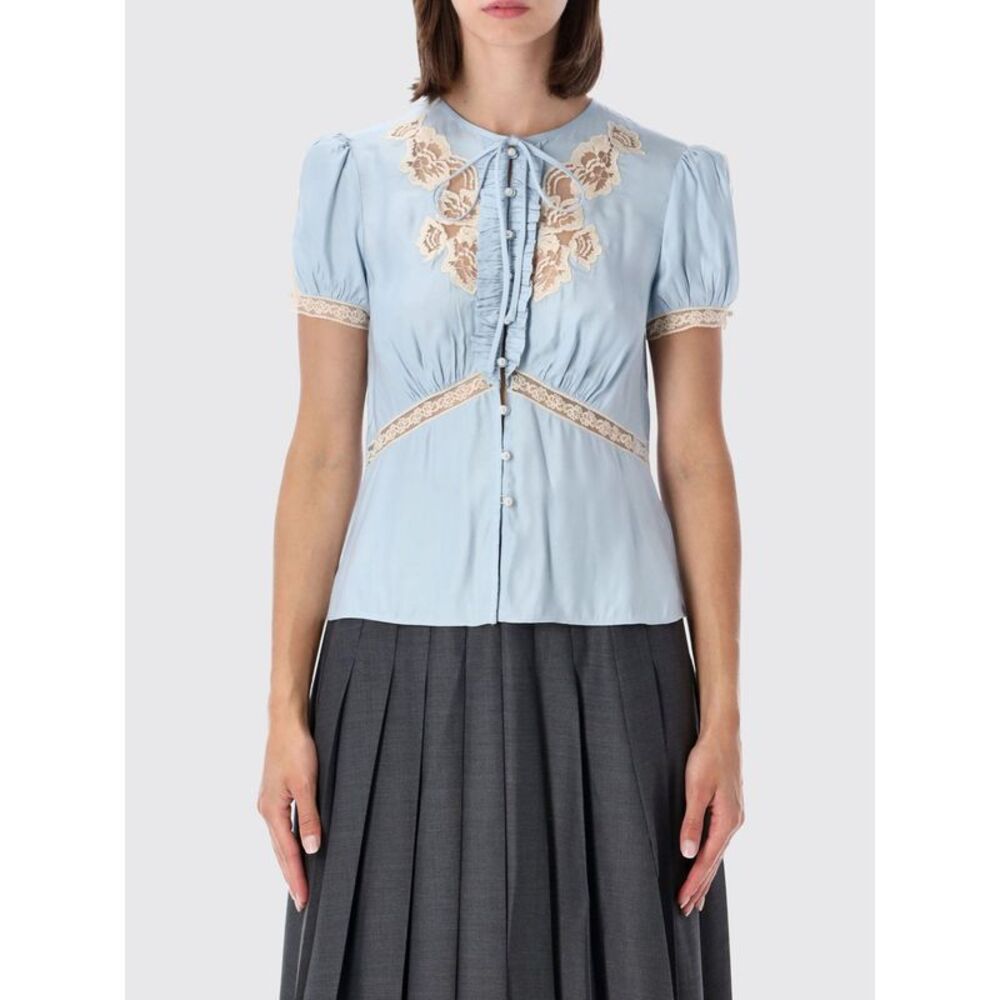 Self-Portrait Top Woman Blue